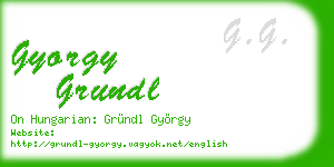 gyorgy grundl business card