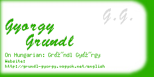 gyorgy grundl business card